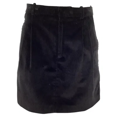 Pre-owned Marni Mini A-line Skirt In Black Corduroy