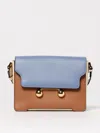 Marni Trunkaroo Blue Brown Shoulder Bag In Camel