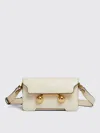 Marni Cream Leather Trunkaroo Mini Shoulder Bag In White