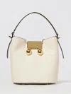 Marni Trunkaroo Leather Bucket Bag In White