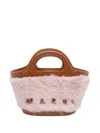 Marni Tropicalia Micro Handbag With Plush Texture In Multi