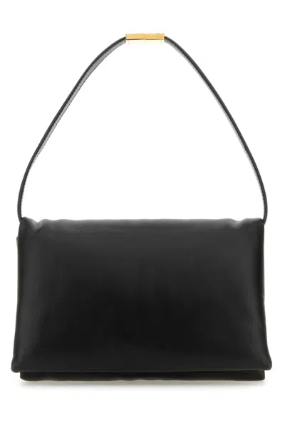 Marni Mini Black Leather Shoulder Handbag