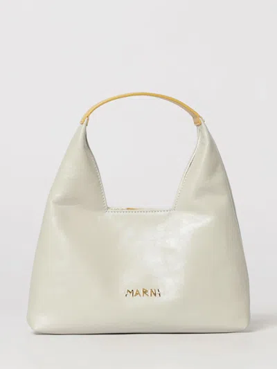 Marni Mini Calfskin Handbag In White