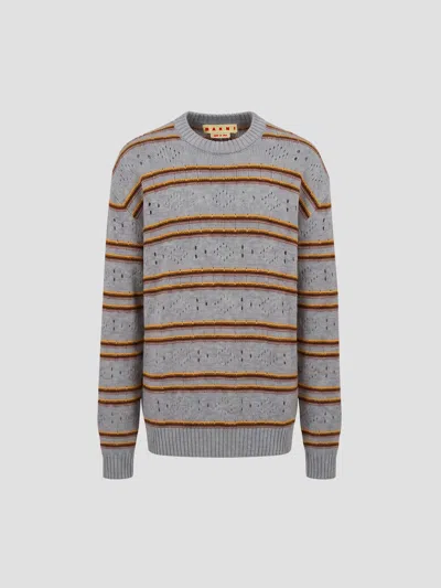 Marni Mini Cashmere Sweater In Inox
