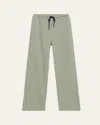Marni Mini Check Jacquard Straight-leg Pull-on Pants In Green