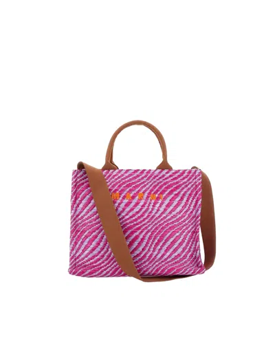 Marni Mini Chic Shoulder Bag In Cassis