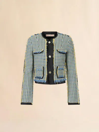 Marni Mini Jacket For Spring/summer 2025 In Blue