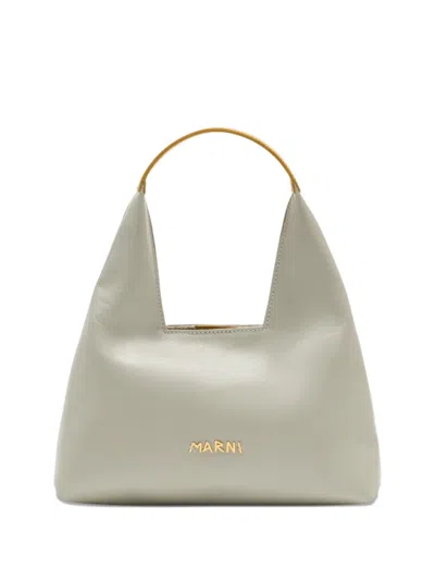 Marni Top Handle Mini Shoulder Bag In Gray