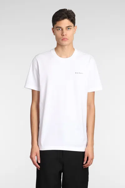 Marni Mini Logo T-shirt In Lilywhite
