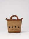 Marni Mini Bucket Handbag - Raw Sienna - Leather In Leather