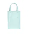 Marni Women Light Blue Leather Nano Museo Handbag In Blue