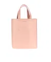 Marni Mini Museo Leather Tote Bag In Pink