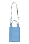 Marni Mini Museo Leather Tote In Turquoise