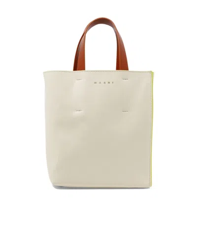 Marni Mini Museo Soft Tote Bag In Nude