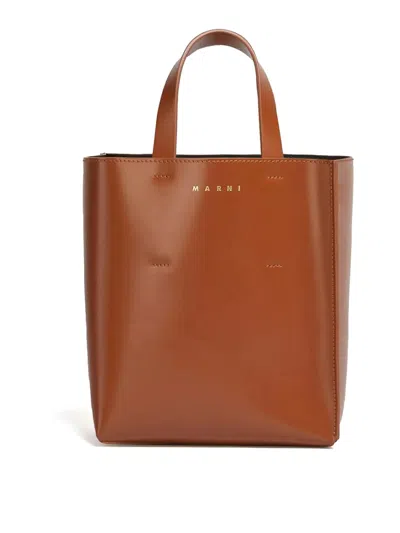 Marni Mini Museum Bag In Beige