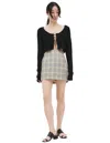 Marni Mini Plaid Skirt In Grey