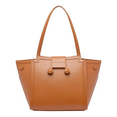 Marni Mini Riviera Tote Bag In Brown
