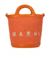 Marni Mini Secchiello Bucket Bag In Orange