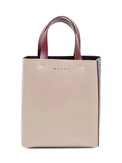 Marni Mini Shopping Tote Bag In Brown