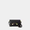 Marni Trunkaroo Mini Leather Shoulder Bag In Black