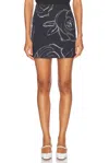 Marni Heavy Poplin Mini Skirt In Black