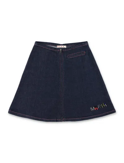 Marni Kids' Mini Skirt In Blu