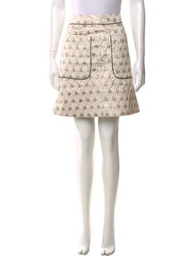 Pre-owned Marni Mini Skirt In Neutral