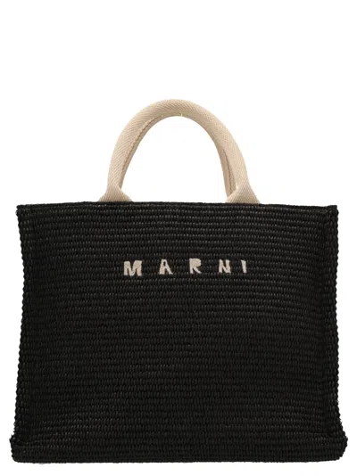 Marni Mini Tote Shopping Bag In Black