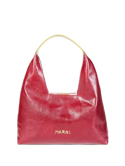 Marni Mini Trapeze Top Handle Shoulder Bag In Red