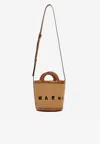 Marni Tropicalia Mini Bucket Bag In Brown