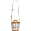 Marni Mini Tropicalia Bucket Bag In Teal/blue