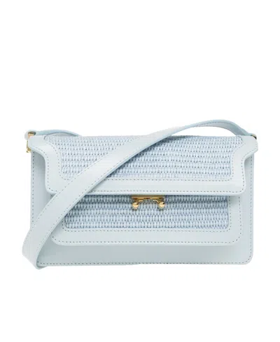 Marni Mini Trunk Crossbody Bag In Blue