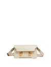 Marni Cream Leather Trunkaroo Mini Shoulder Bag In White