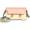 Marni Multicolor Leather Trunkaroo Mini Shoulder Bag In Camelia/shell/storm