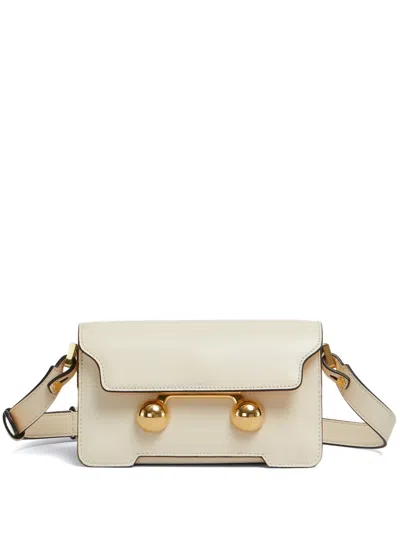 Marni Victoria Beckham Mini Dorian Leather Shoulder Bag In White
