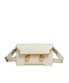 Marni Cream Leather Trunkaroo Mini Shoulder Bag In Toni Neutri