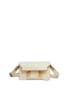 Marni Cream Leather Trunkaroo Mini Shoulder Bag In White