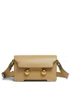 Marni Camel Leather Trunkaroo Mini Shoulder Bag In Nude
