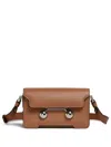 Marni Trunkaroo Foldover-top Mini Shoulder Bag In Brown