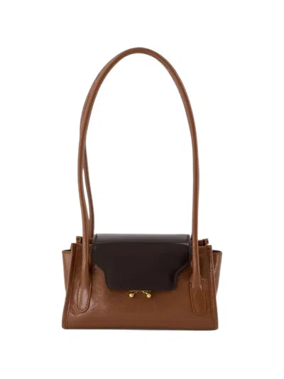 Marni Mini Trunkette Shoulder Bag In Brown