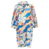 Marni Minia Veronesi Multicolour Floral Paint Batwing Dress In Multi