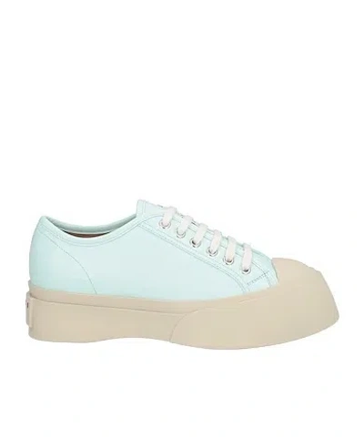 Marni Minimal Leather Sneakers In Nude