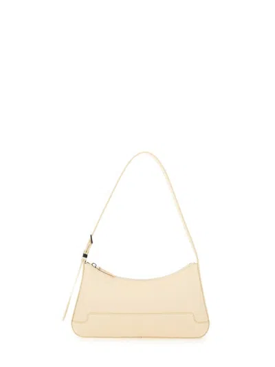 Marni Minimalist Calf Leather Shoulder Bag In Neutral