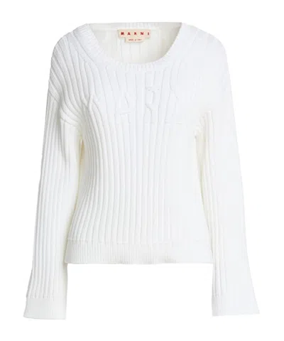 Marni Minimalist Knit Top In White