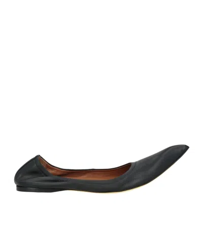 Marni Minimalist Leather Ballet Flats In Multi