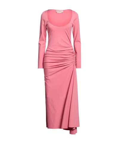 Marni Minimalist Slim-fit Dress In Pink