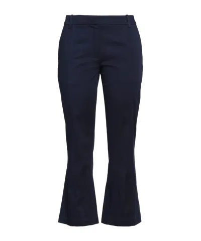 Marni Minimalist Stretch Flare Cropped Pants In Blue