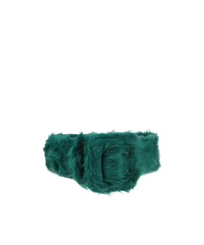 Marni Minimalist Wide Belt In Green