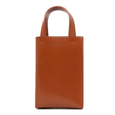 Marni Moca Calf Leather Bags In Brown