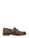 Marni Leather Loafers With Stitched Detailing And Shape In Brown